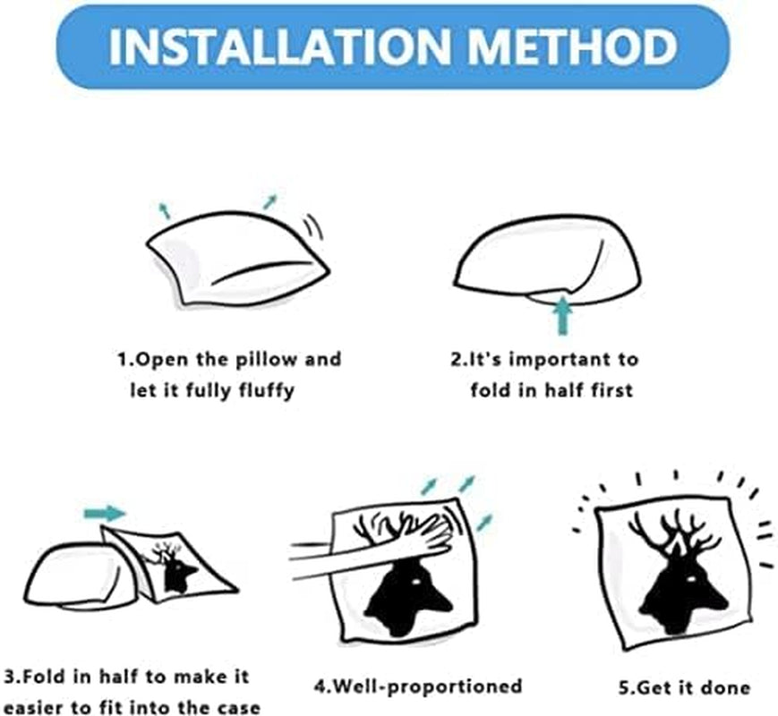 Transform Your Space with Our Set of 4 Festive Christmas Decorative Pillow Covers - 18x18 Inch Cotton Linen Style!