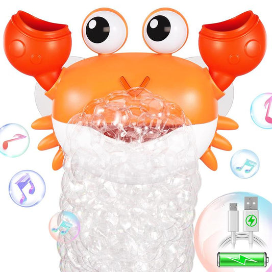 2024 Enhanced Rechargeable Crab Bubble Maker - Interactive Bubble Machine with Children's Songs for Pool Play, Ideal Gift for Kids' Birthdays and Easter