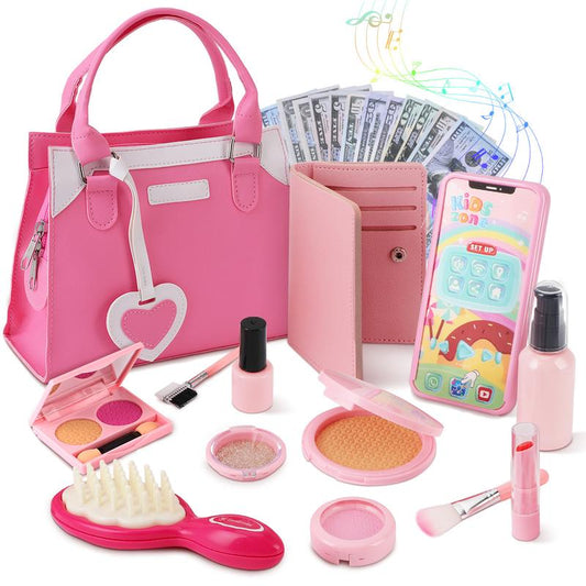 Fygurso Role-Play Toy Set for Girls - Doctor and Fruit Purse with Princess Makeup Accessories, Ideal Christmas or Birthday Gift for Ages 3 and Up