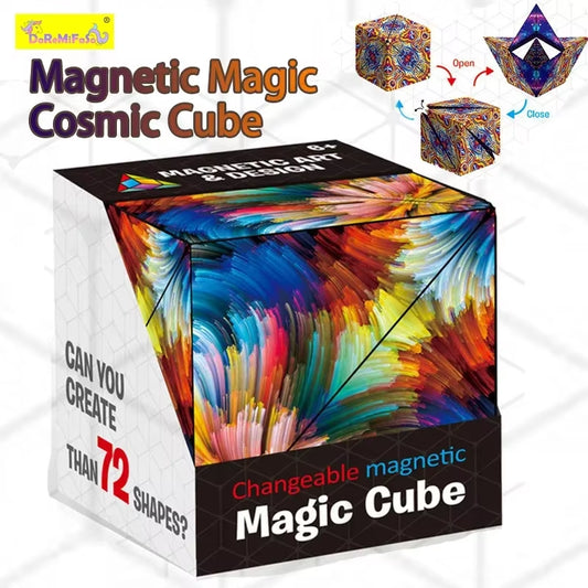 Transform Your Mind with the Infinite Cosmic Magnetic Cube Puzzle - Shasibo Fidget Toy for Ultimate Stress Relief