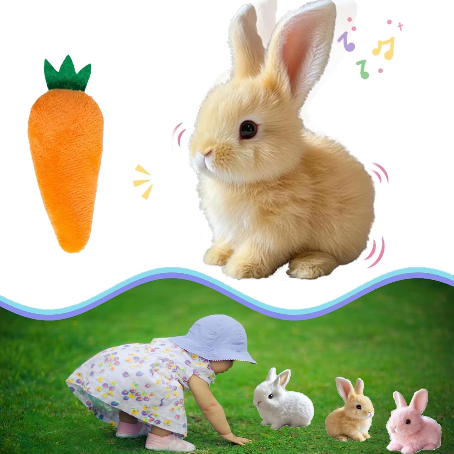 Interactive Electronic Rabbit Plush Toy with Music and Movement - Ideal Easter Gift for Children