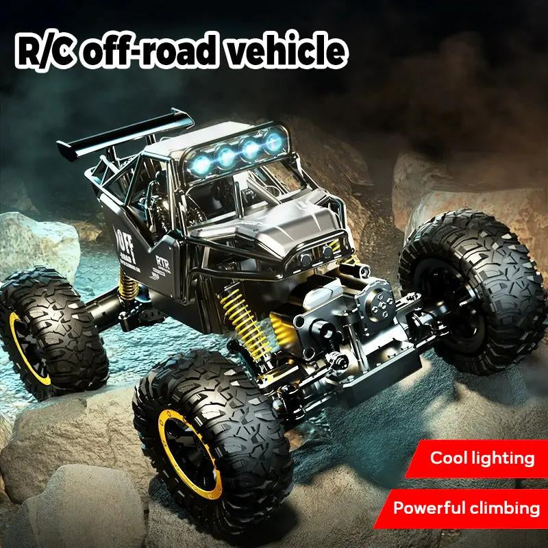 Unleash the Adventure: 1:20 All-Terrain Electric RC Car with LED Lights & Shock Absorbers - The Ultimate High-Speed Remote Control Vehicle for Kids Ages 3-8!