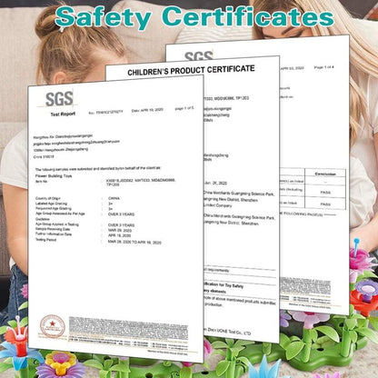 Flower Garden Building Set for Girls - 130 Piece Floral Arrangement Playset, Ideal Gift for Creative Play and Pretend Gardening, Educational STEM Toy for Children Ages 3-7