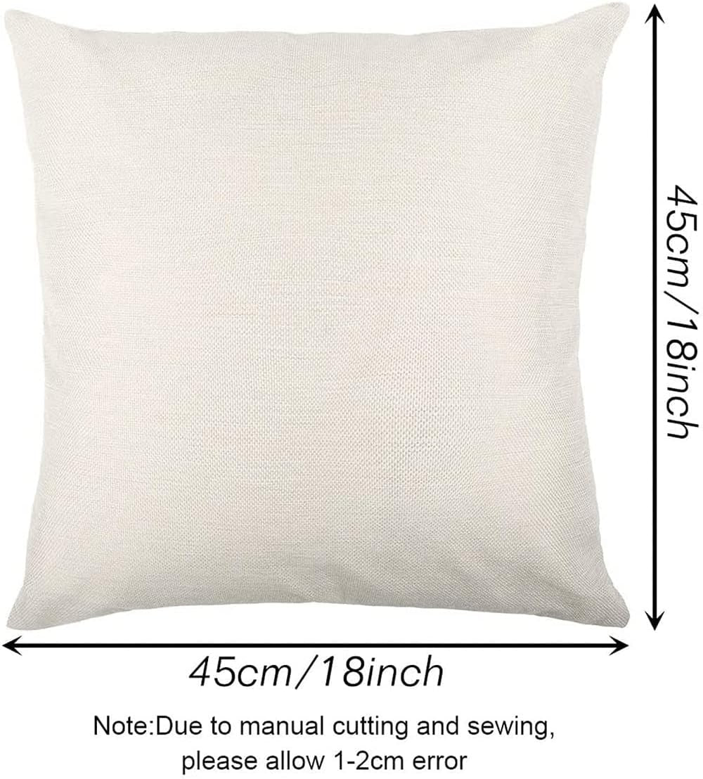 Transform Your Space with Our Set of 4 Festive Christmas Decorative Pillow Covers - 18x18 Inch Cotton Linen Style!