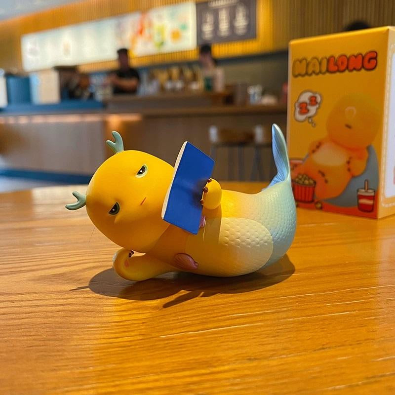 Anime Figure Nailong Milk Dragon - Kawaii Cartoon Yellow Dinosaur PVC Action Figure Model for Home Decor, Party Decorations, and Children's Gifts (4cm-7cm)