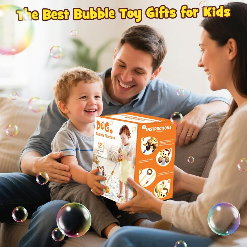 Automatic Bubble Machine for Children: Rechargeable Dog and Giraffe Bubble Maker for Boys and Girls - Ideal for Birthdays and Holiday Celebrations