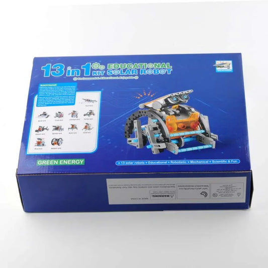 13-in-1 Solar-Powered Robot Science Kit - DIY Building Blocks Educational Toy for Kids
