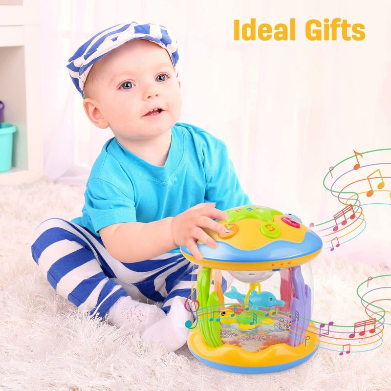 Vanmor Musical Ocean Toys with Lights for Toddlers Aged 1-3, Interactive Talking and Rotating Gifts for Children