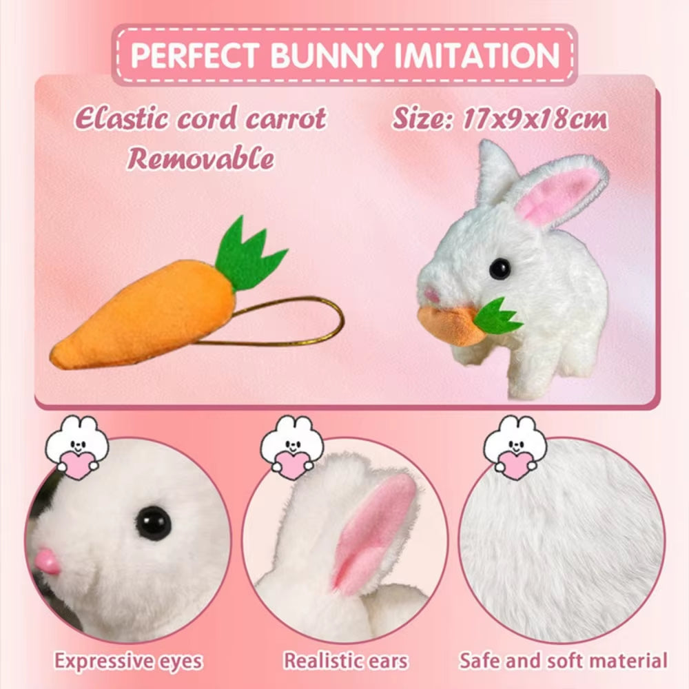 Interactive Electronic Rabbit Plush Toy with Music and Movement - Ideal Easter Gift for Children