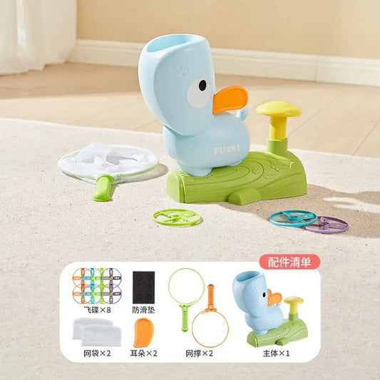 Ultimate Outdoor Air Disc Launcher - Fun Flying Disc Game for Kids and Family Backyard Adventures!