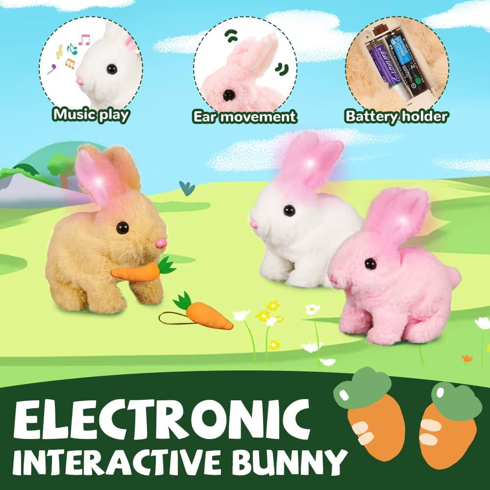 Interactive Electronic Rabbit Plush Toy with Music and Movement - Ideal Easter Gift for Children