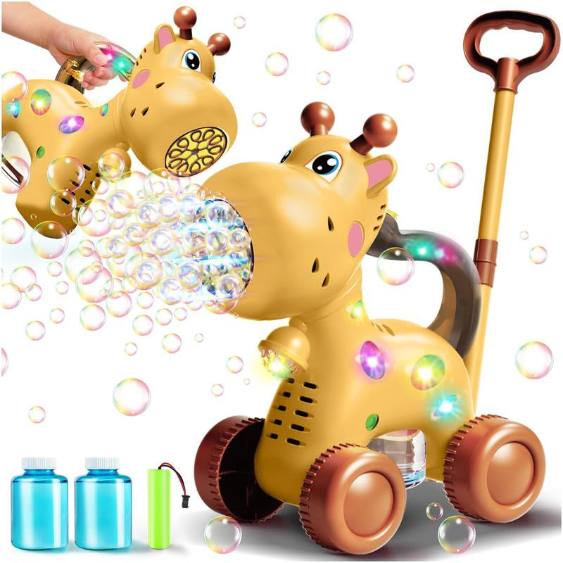 Automatic Bubble Machine for Children: Rechargeable Dog and Giraffe Bubble Maker for Boys and Girls - Ideal for Birthdays and Holiday Celebrations