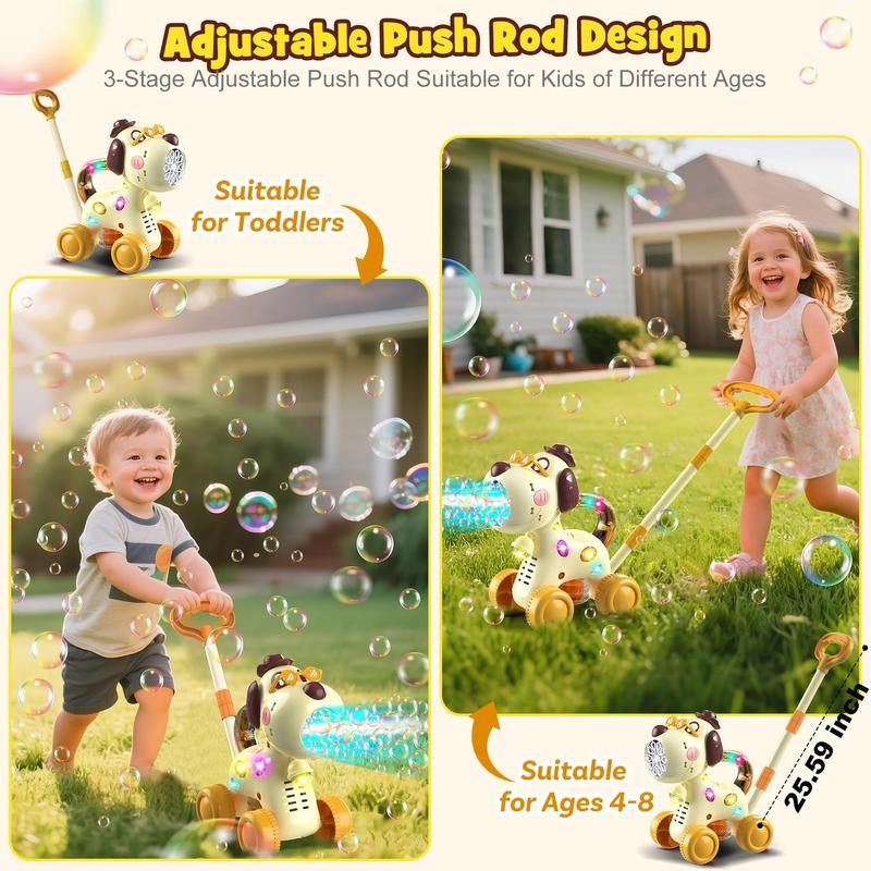 Automatic Bubble Machine for Children: Rechargeable Dog and Giraffe Bubble Maker for Boys and Girls - Ideal for Birthdays and Holiday Celebrations