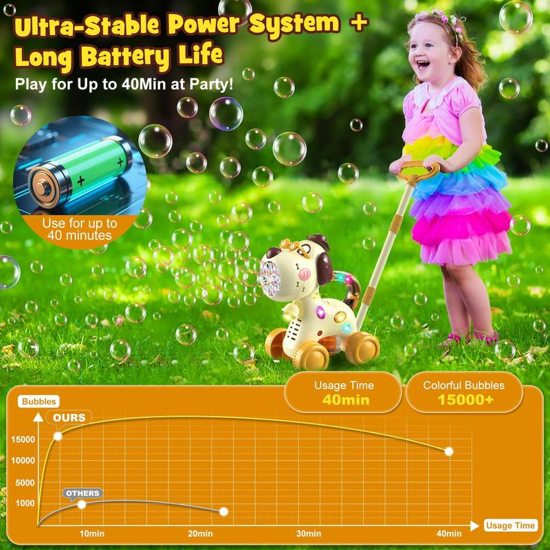 Automatic Bubble Machine for Children: Rechargeable Dog and Giraffe Bubble Maker for Boys and Girls - Ideal for Birthdays and Holiday Celebrations