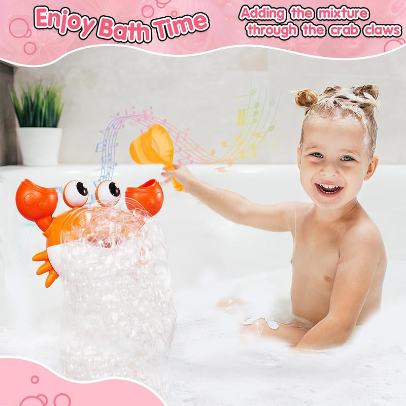 2024 Enhanced Rechargeable Crab Bubble Maker - Interactive Bubble Machine with Children's Songs for Pool Play, Ideal Gift for Kids' Birthdays and Easter