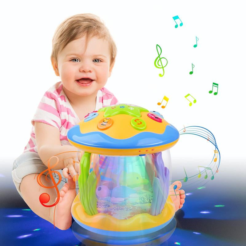 Vanmor Musical Ocean Toys with Lights for Toddlers Aged 1-3, Interactive Talking and Rotating Gifts for Children