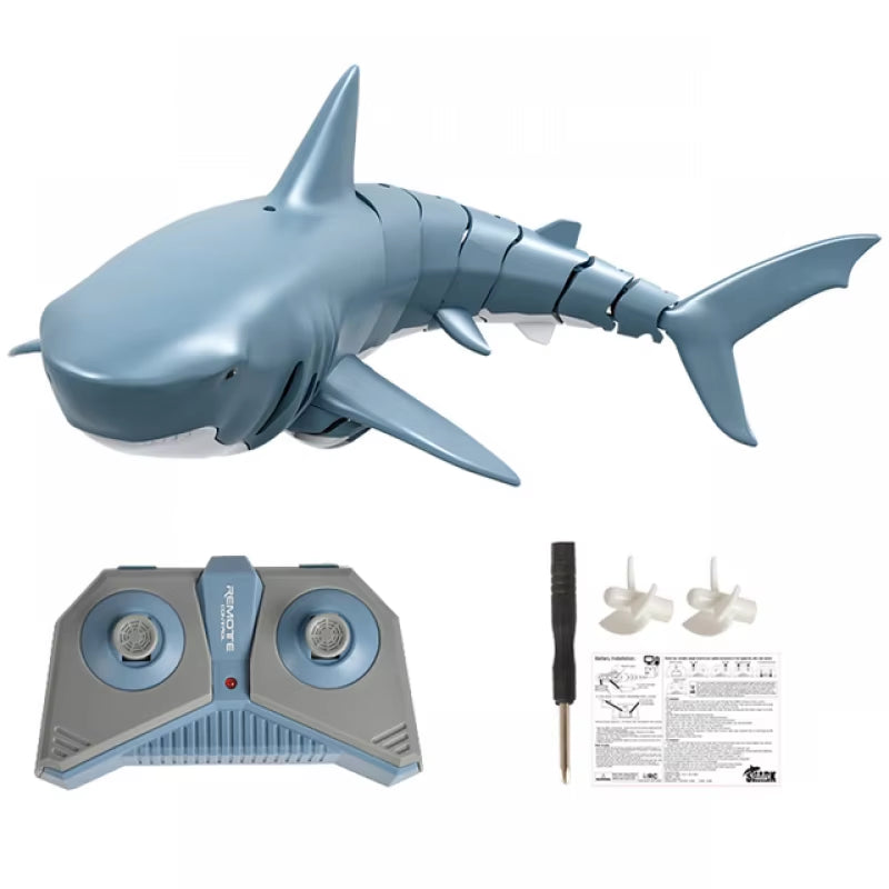 2.4G Remote Control Submarine Robots with Lights and Water Spray - Electric Shark and Fish Toys for Outdoor Play