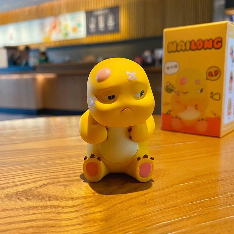 Anime Figure Nailong Milk Dragon - Kawaii Cartoon Yellow Dinosaur PVC Action Figure Model for Home Decor, Party Decorations, and Children's Gifts (4cm-7cm)