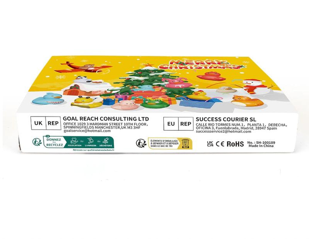 2025 Advent Calendar for Boys and Girls, 24-Day Christmas Countdown Featuring Rubber Duck Bath Toys, Ideal for Toddlers, Perfect for Christmas and Birthday Gifts
