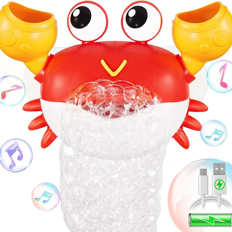 2024 Enhanced Rechargeable Crab Bubble Maker - Interactive Bubble Machine with Children's Songs for Pool Play, Ideal Gift for Kids' Birthdays and Easter