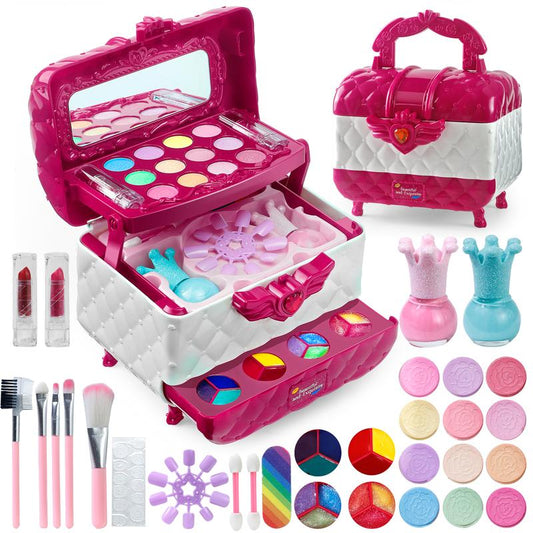 Washable Makeup Toy Set for Girls - Realistic Makeup Kit for Toddlers and Young Children - Ideal Christmas and Birthday Gifts