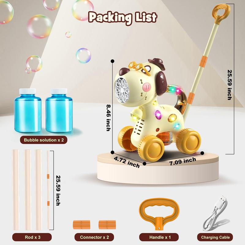 Automatic Bubble Machine for Children: Rechargeable Dog and Giraffe Bubble Maker for Boys and Girls - Ideal for Birthdays and Holiday Celebrations