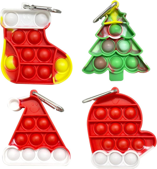 Delightful Christmas Pop Fidget Toy Set - Mini Bubble Toys for Kids, Perfect Party Favors and Stress Relief!