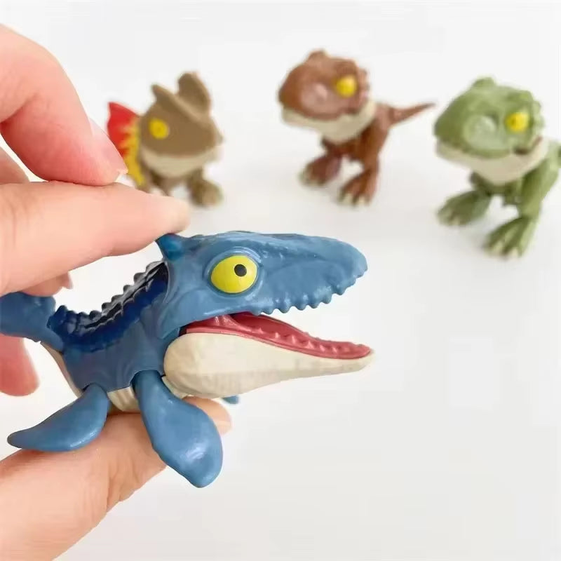 Dinosaur-Themed Interactive Finger Action Figures - Set of 5/10 Creative Tyrannosaurus Models with Dino Eggs