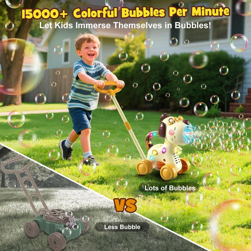 Automatic Bubble Machine for Children: Rechargeable Dog and Giraffe Bubble Maker for Boys and Girls - Ideal for Birthdays and Holiday Celebrations