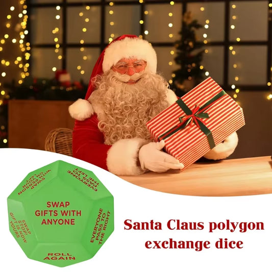 Festive Christmas Exchange Dice - Fun Family Game for Santa Swap & Holiday Decor Gift