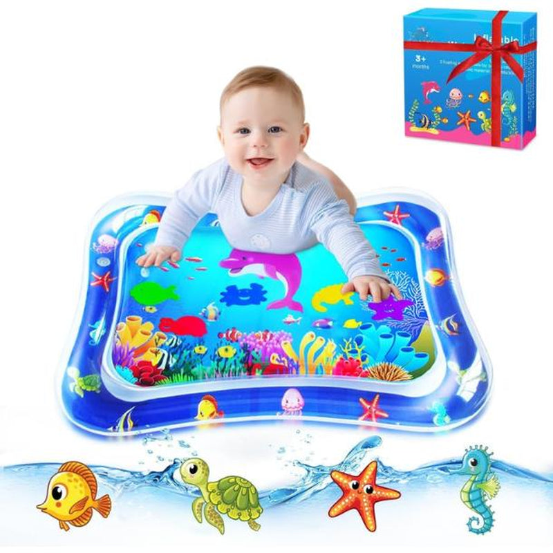 Baby Tummy Time Water Mat - Inflatable Sensory Playmat for Newborns and Infants (3-12 Months) - Ideal Gift for Boys and Girls (Pink)