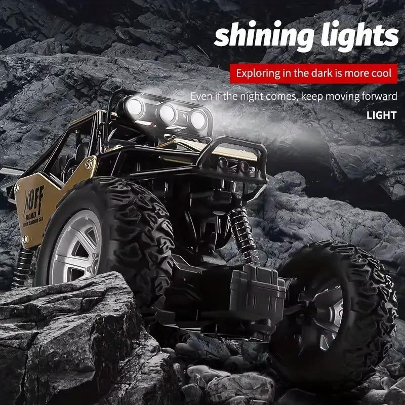 Unleash the Adventure: 1:20 All-Terrain Electric RC Car with LED Lights & Shock Absorbers - The Ultimate High-Speed Remote Control Vehicle for Kids Ages 3-8!