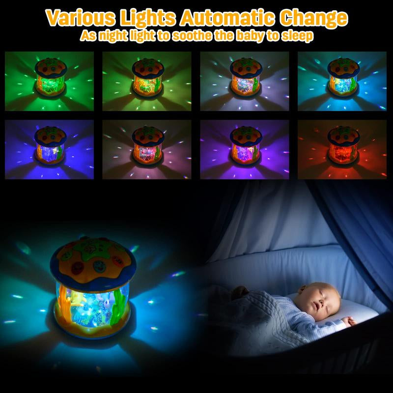 Vanmor Musical Ocean Toys with Lights for Toddlers Aged 1-3, Interactive Talking and Rotating Gifts for Children